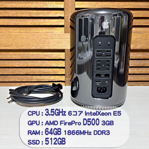 Mac Pro(Late 2013) 3.5GHz・64GB・500GB