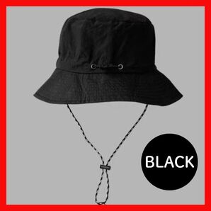 黒 軽量 折りたたみ 帽子 ブラック ハット 運動会 男女兼用 アウトドア 防水 速乾 サファリハット