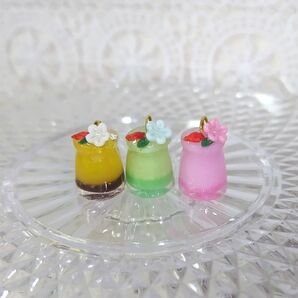 ミニチュアスイーツ 3個セット ドリンクチャーム ハンドメイド