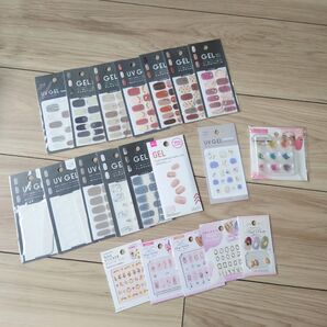 【新品】簡単ジェルネイルシール・ネイルアートシール20枚セット セルフネイル