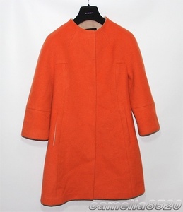  Olive des Olive OLIVE des OLIVE outer coat orange wool 100% Korea made 1 size M unused exhibition goods 1. button lost 