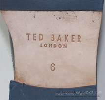 Ted Baker テッドベーカー BRAYTHE ストレートチップ ビジネスシューズ 紺 ネイビー レザー US7 UK6 EU40 約24.5cm インド製 中古 美品_画像3