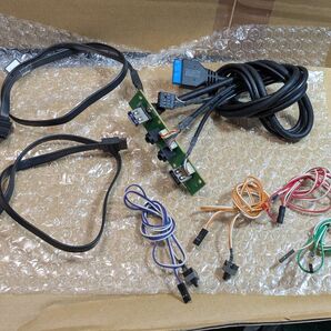 USB3.0 USBブラケット MSI ATX PCケース用 ケーブルセット SATA2本 オーディオジャック テストベンチ作成