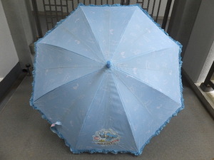  Pom Ponette for children umbrella 55 centimeter light blue Jump umbrella elementary school student going to school .