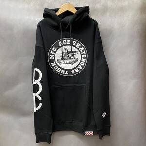 USA正規品 【M】 ダイヤモンドサプライ Diamond supply co. 黒 スウェット プルオーバー ACE パーカー LA ストリート 裏起毛 スケボー 