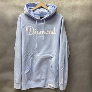 USA正規品 【M】 ダイヤモンドサプライ Diamond supply co. スウェット Champagne プルオーバー パーカー LA ベイビーブルー 水色