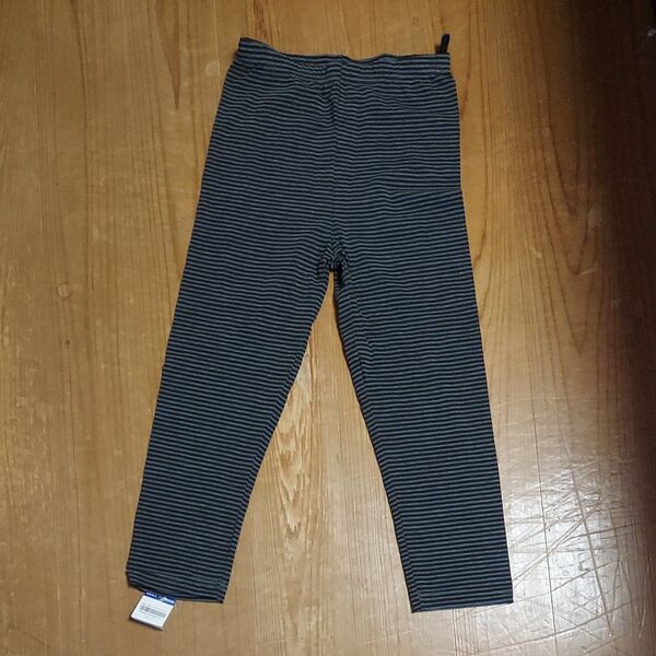 ボーダー柄レギンスパンツ グレー系 キッズ 子供服【新品タグ付き】