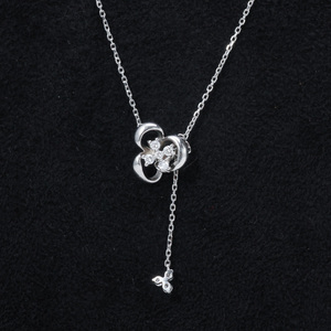  Vendome Aoyama VENDOME AOYAMA Pt850/Pt950 platinum full reel necklace diamond 0.10ct approximately 2.8g