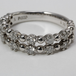  Vendome Aoyama VENDOME AOYAMA Pt950 platinum ring 10P diamond 0.30ct approximately 4.4g 8.5 number ring 