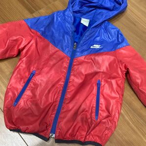 Nike フード付き ジャンパー 110 ジャケット 赤・青 キッズ ウインドブレーカー ナイロンジャケット レッド