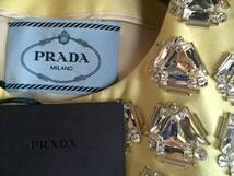 新品 プラダ 最高級 ビジュー 装飾 シルク ジャケット 40 PRADA 豪華_画像9