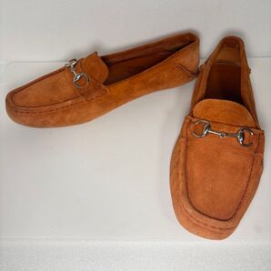 【ランクB】GUCCI ローファー メンズ スエード 約25.5cm