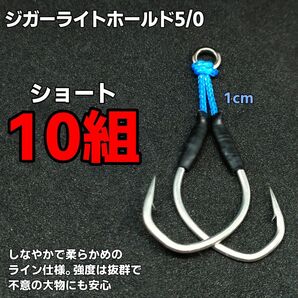アシストフック ジガーライトホールド5/0 ショート 10組セット