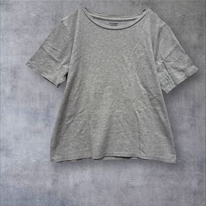 【LOWRYS FARM】半袖Tシャツ カットソー トップス グレー L 半袖カットソー 無地 クルーネック Tシャツ
