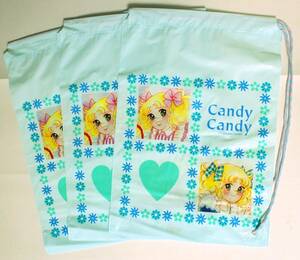 ◆ キャンディキャンディ / ビニール巾着袋、手提げ袋 3枚セット - 送料込み