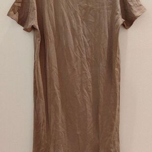 マーメイドライン カットソー ロング ワンピース ブラウン