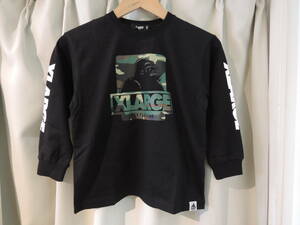 X-LARGE エクストララージ XLARGE Kids 迷彩OGゴリラ プリント L/S TEE 長袖Ｔシャツ 黒 120 キッズ 最新人気商品　送料込み