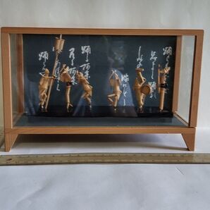 ミニチュア 竹細工 阿波踊り人形 ディスプレイケース入り 和風