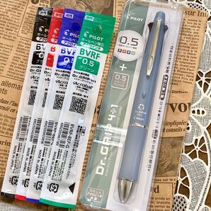 パイロット ドクターグリップ4+1 0.5mm リフィル 替え芯セット◆アジサイブルー ボタニカルカラー 多機能ペン アクロボール