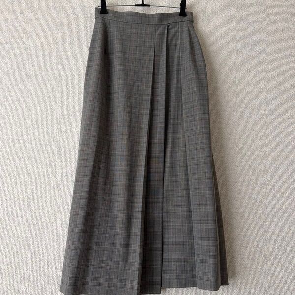 ロングスカート プリーツ チェック柄