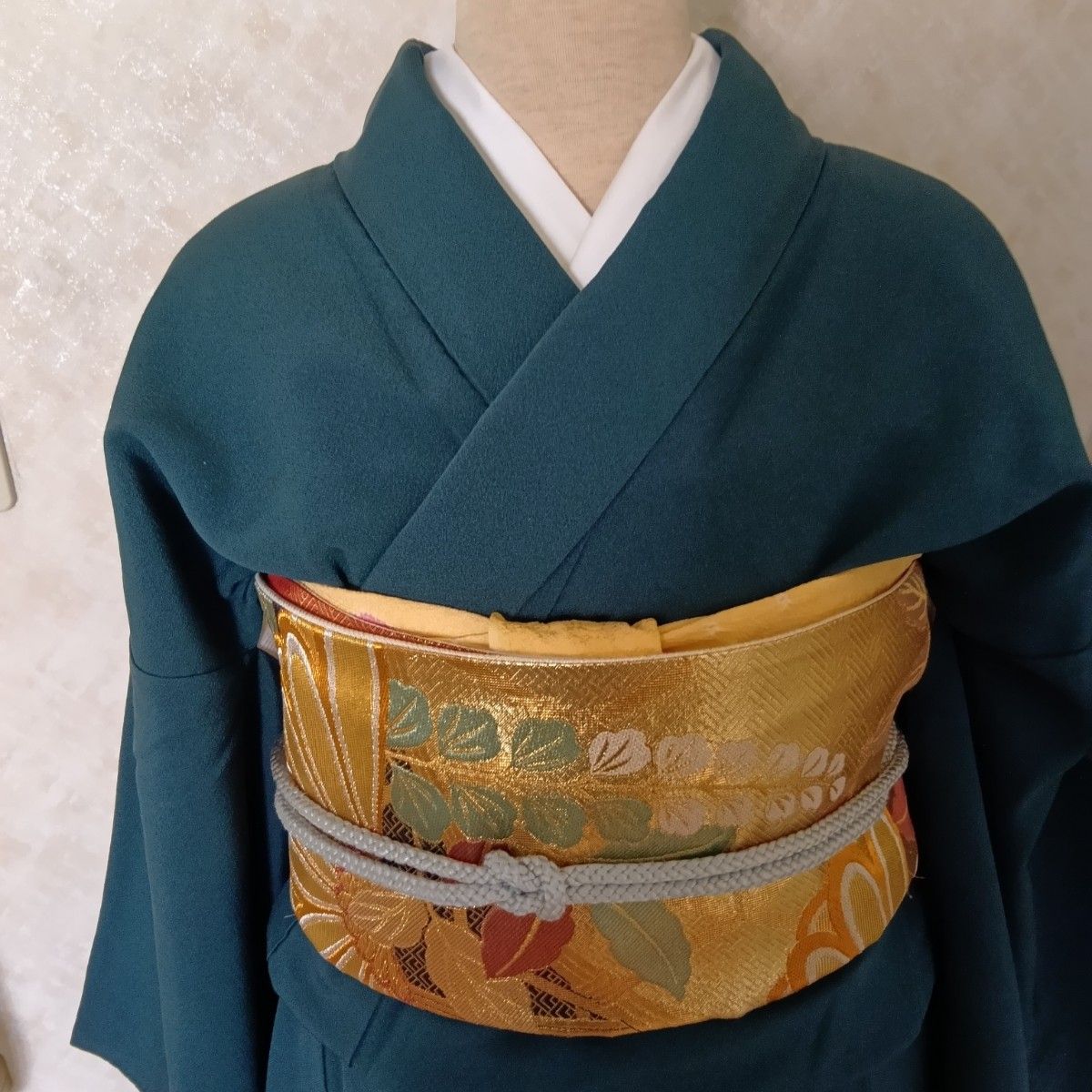 紋いり色無地　入学式　卒業式　結婚式　お宮参り　初詣　フォーマル　未使用　ゆったりサイズ　ママ着物　