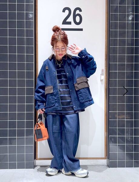 新品 niko and... USAコットンロングスリーブTシャツ M