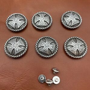 コンチョ 30mm ネジ式 6個セット