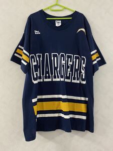 ロサンゼルス・チャージャーズ ジュニア・セアウ Tシャツ サイズM PRO PLAYER製 CHARGERS SEDU NFL ビッグシルエット 1996 90s ビンテージ