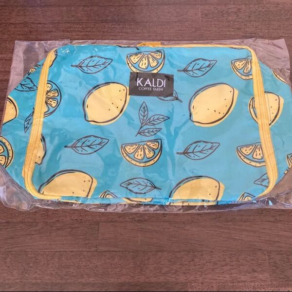 新品 KALDI 2024レモンバッグ トラベルポーチ カルディ 限定