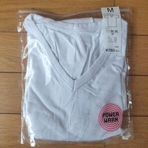 POWER WARM VネックTシャツ Mサイズ 白 未使用