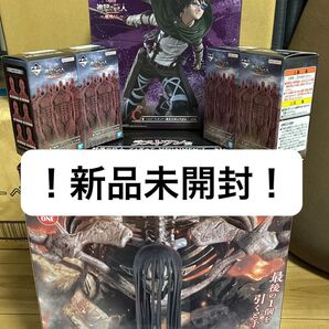一番くじ 進撃の巨人 ラストワン賞 終尾の巨人、ハンジ、地ならしフィギュア4点
