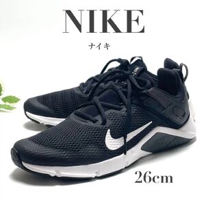NIKE ナイキ レジェンド エッセンシャル スニーカー シューズ プラットフォーム 厚底 ブラック 黒 26cm 軽量 ジム