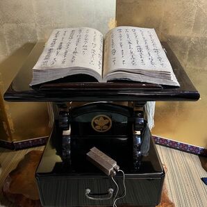 経机 書見台 座学机 時代箪笥 古家具 共箱付き 仏壇 前卓 漆塗