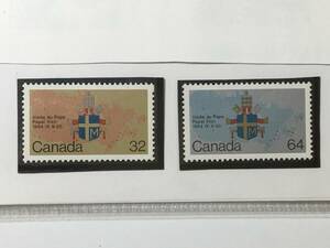  stamp :. chapter * map | Canada *1984 year * Rome law . Canada visit 