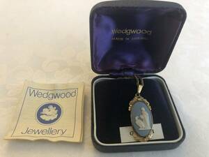 WEDGWOOD ウェッジウッド ビンテージ　ジュエリー　ジャスパー　ゴールドプレート　ペンダントネックレス