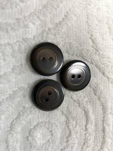 1708 約18㍉　黒　 ボタン ３個セット　ビンテージ　 未使用品　手芸　裁縫　おしゃれ　ハンドメイド　DIY　リメイク