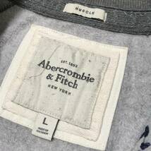 ★Abercrombie & Fitch アバクロ★メンズ ジップアップ スウェット ジャケット トラック ジャケット グレー size L 管:A:10_画像5