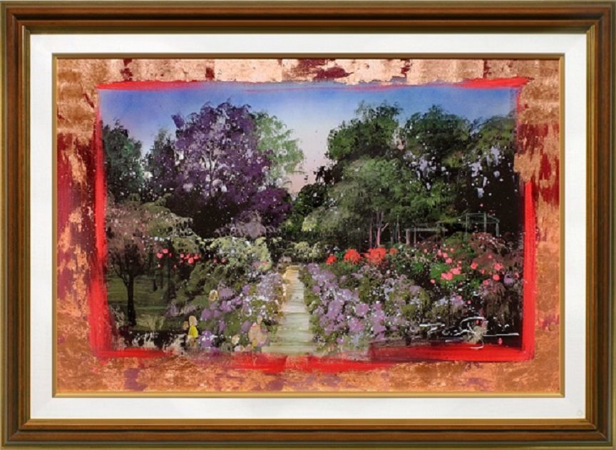 ☆ Nate Giorgio ☆ Nocturne Garden Series (Originalbild) Michael Jackson Einzigartig, Malerei, Ölgemälde, Natur, Landschaftsmalerei