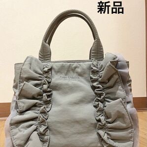 新品 Ange Charme フリル 2way バッグ グレー フリル チュール 辻希美 しまむら