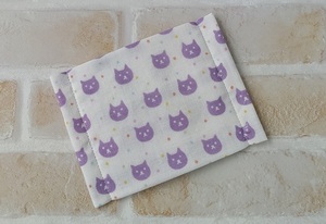 * hand made * for children inner mask elementary school student school . meal go in . gauze cat .. lavender 