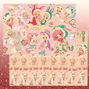 デザインペーパー A4 【mini girl】10枚 両面印刷