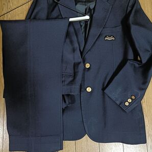 ★コスプレ 高校 制服 メンズ 紺ブレザー スラックス セットアップ 金ボタン