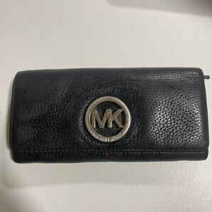 マイケルコース KORS MICHAEL 長財布 レザー ブラック 黒