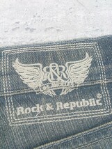 ◇ Rock&Republic ロック＆リパブリック ボタンフライ　ＵＳＡ製 ジーンズ デニム パンツ 29 インディゴ # 1002799777988_画像3