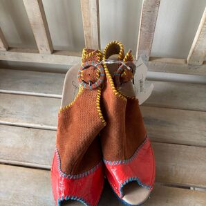 新品ツモリチサト×gaimo★47,300円 STITCH ESPADRILLE 39 24.5~25 ステッチエスパドリーユ