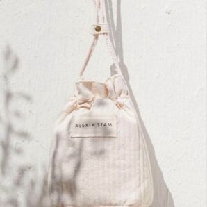 ALEXIA STAM ノベルティ バッグ ベージュ 巾着 巾着バッグ バック alexiastam アリシアスタン アリシア