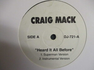 Craig Mack ： Heard It All Before 12'' c/w Dat's My Word // Sunshine Anderson と同じトラック! / 落札5点で送料無料