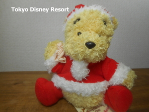 東京ディズニーランド　くまのプーさん　ぬいぐるみバッジ　クリスマス　２００１　サンタクロース　TDR