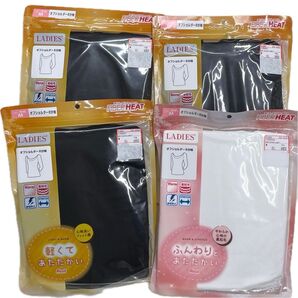 7r394 新品 Mサイズ ファイバーヒート オフショルダー 8分丈 4枚セット