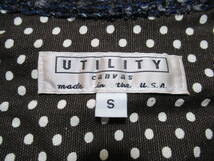 UTILITY CANVAS/ユーティリティキャンバス▼ジャケット ウール素材 ミックス調 ネイビー系 MADE IN USA アメリカ製_画像6